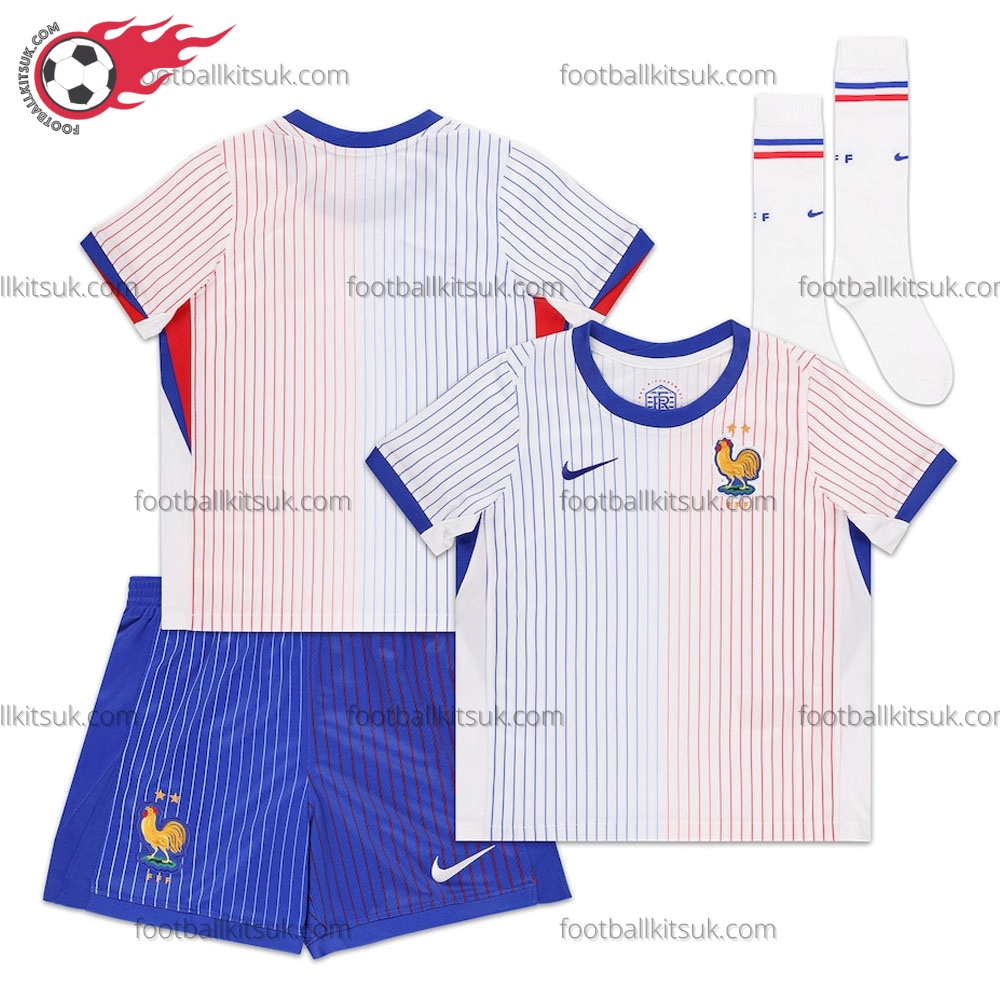 France Away 2024 Kid Football Kits UK