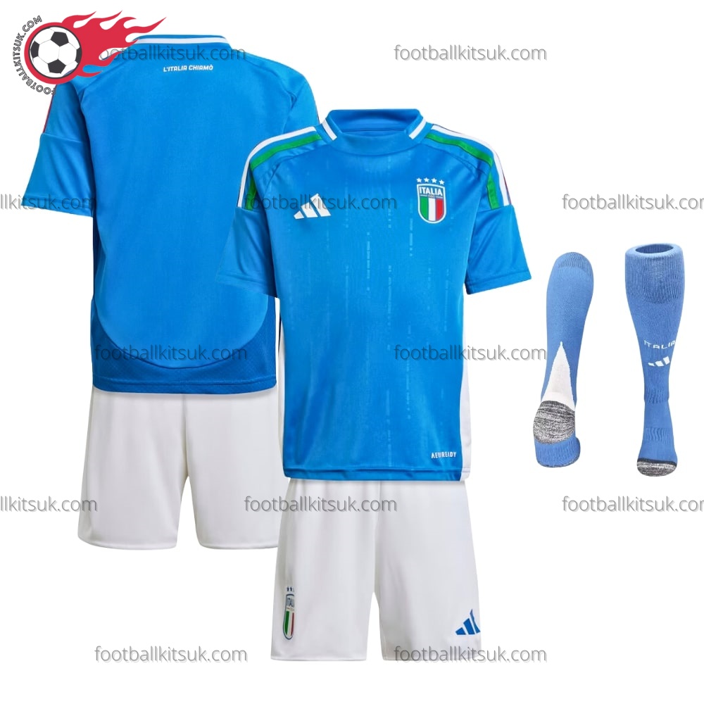 Italy Home 2024 Kid Football Kits UK