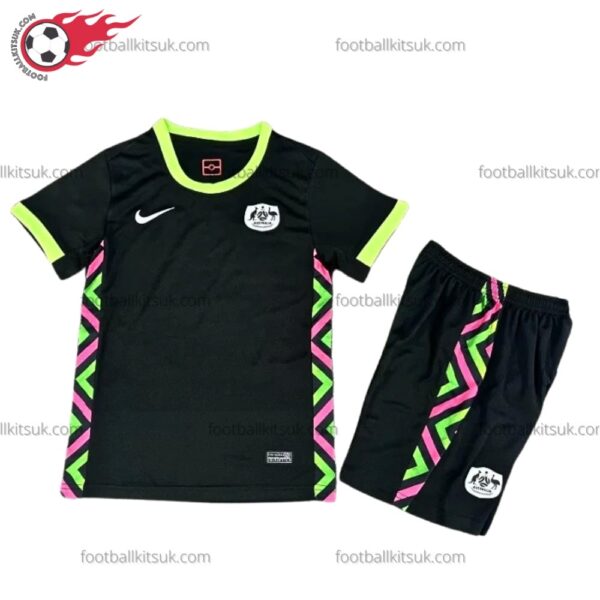 Australia Away 25/26 Kid Football Kits UK Front View