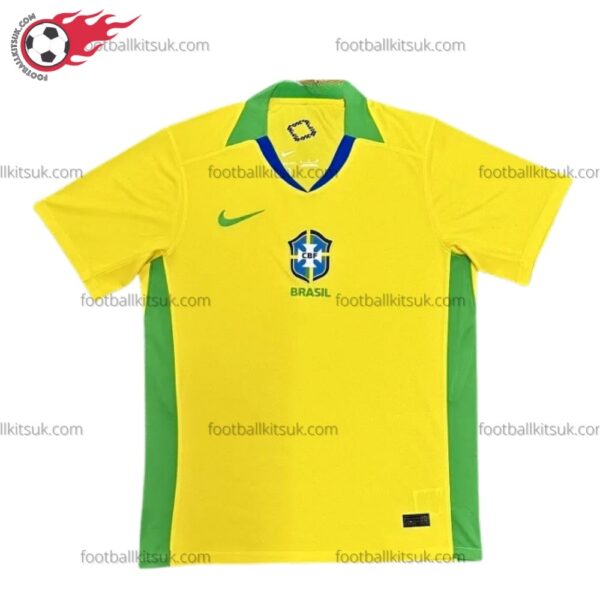 Brazil Home 25/26 Men Football Shirt UK Front View