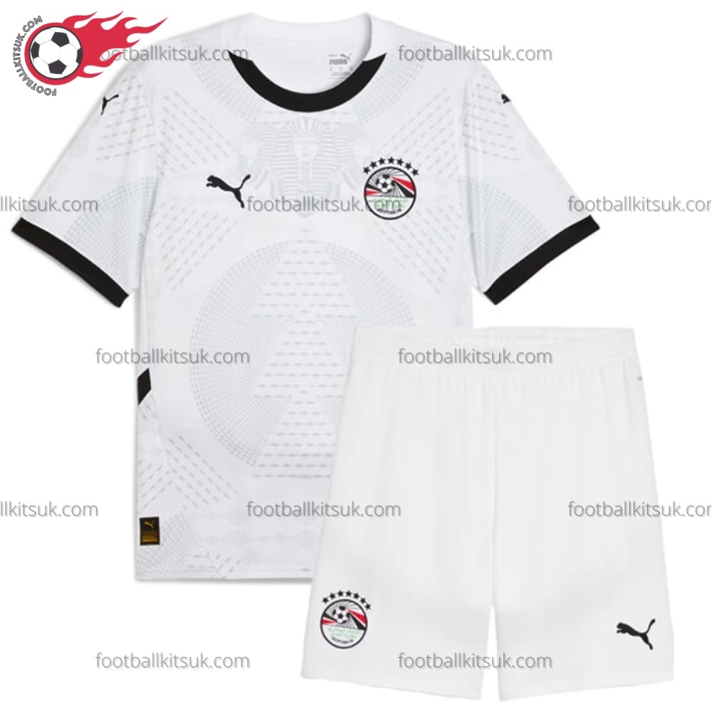 Egypt Away 25/26 Kid Football Kits UK Front View