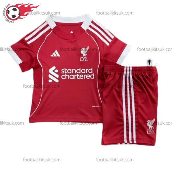 Liverpool Home 25/26 Kid Football Kits UK Full View