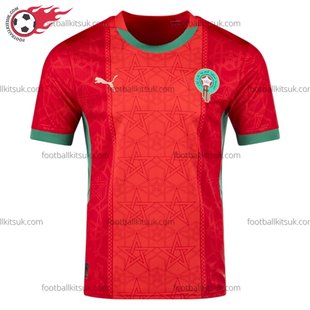 Morocco Home 25/26 Men Football Shirt UK Front View
